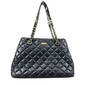 Classic Kate Spade Gold Coast Black MaryAnne Quilted Tote Bag